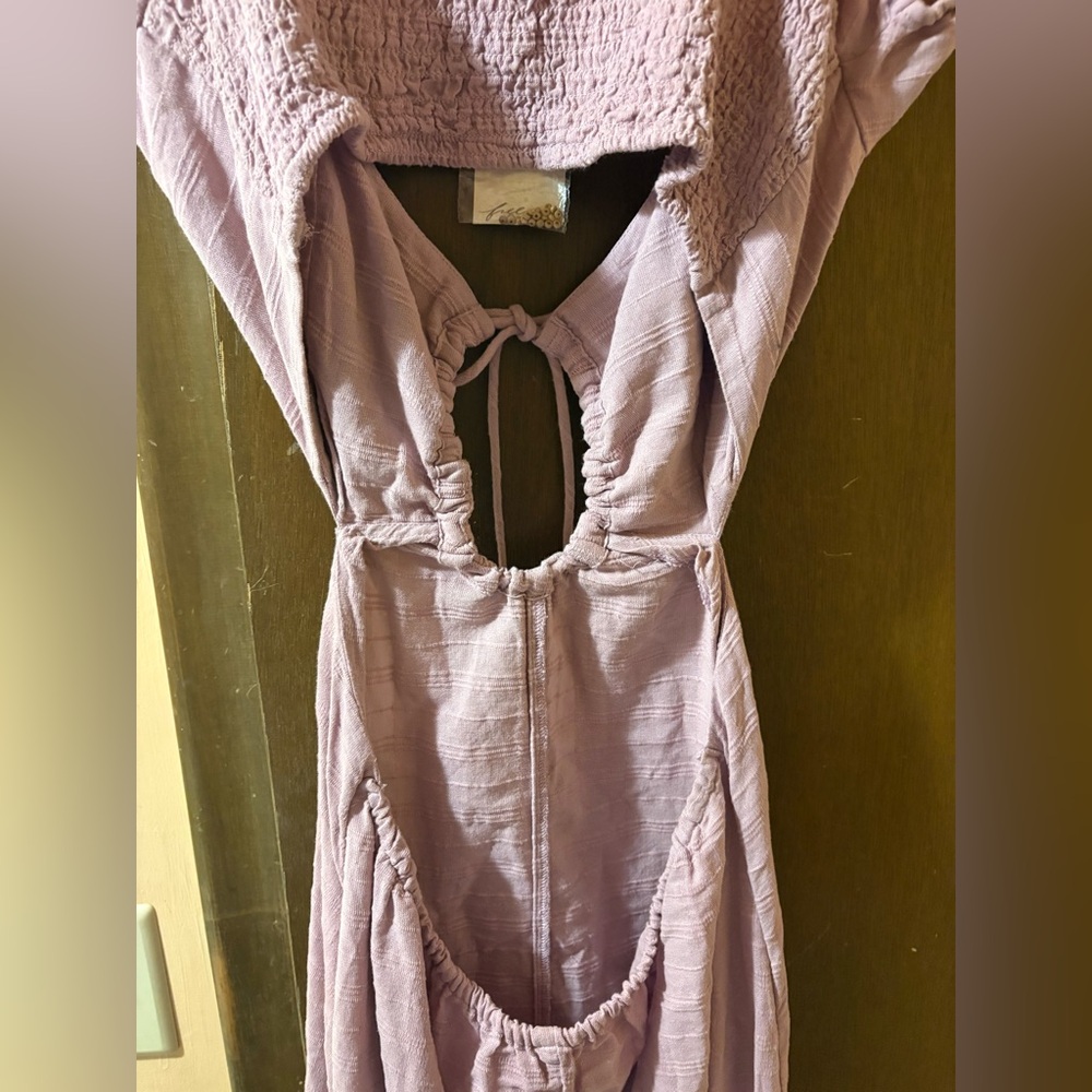 NWT Free People Endless Summer Extra Dose Cut-Out Midi Dress in Lilac - Picture 8 of 10